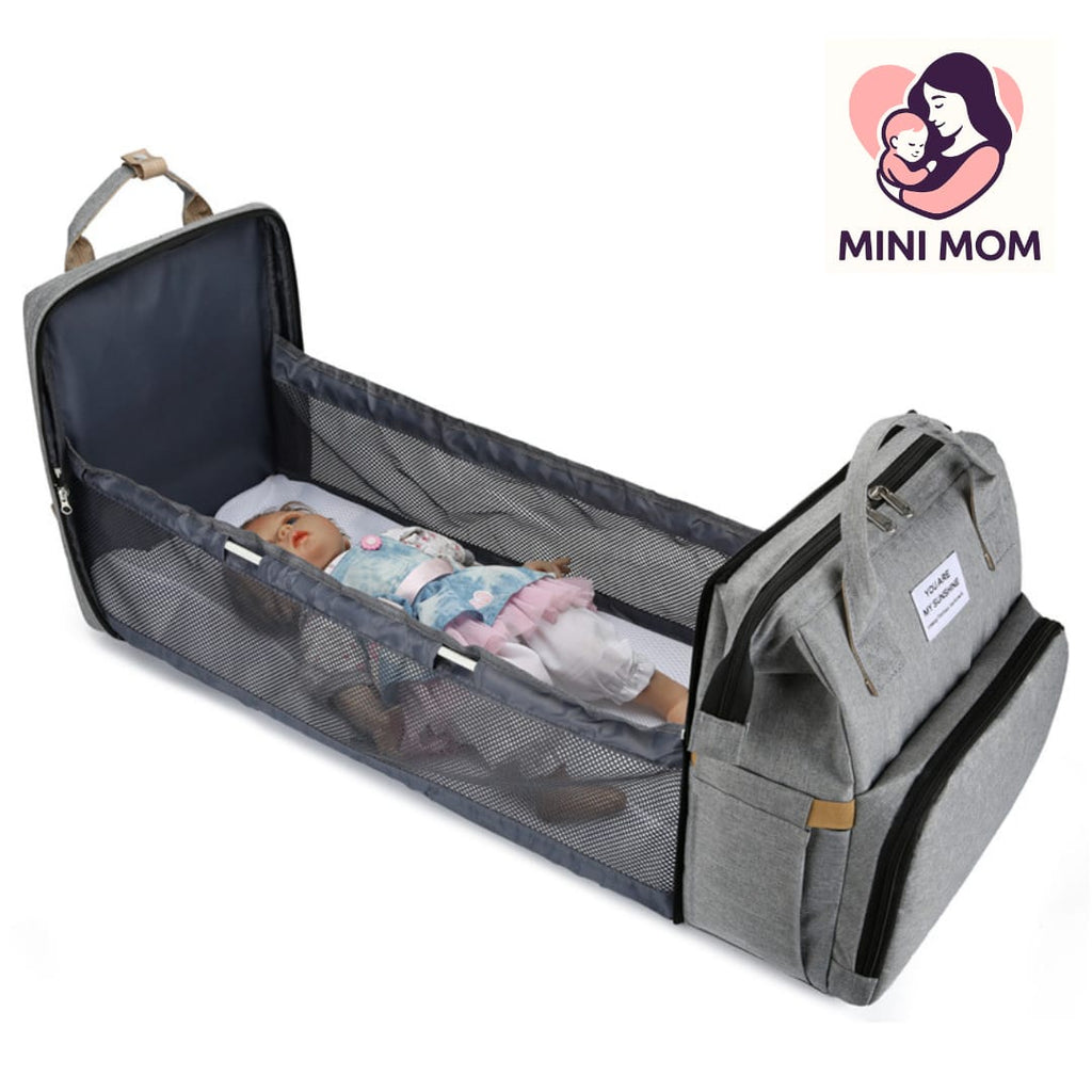 backpack folding mini table Multi Functional Baby Diaper Bag Backpack with Foldable Travel Crib – – Mini Mom