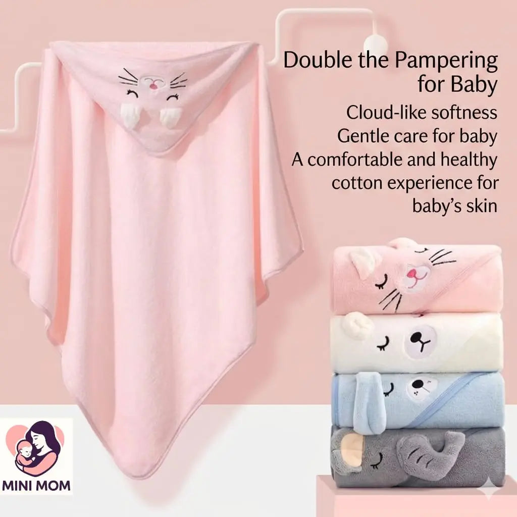 Premium Hooded Baby Bath Towel- Soft & Ultra Absorbent