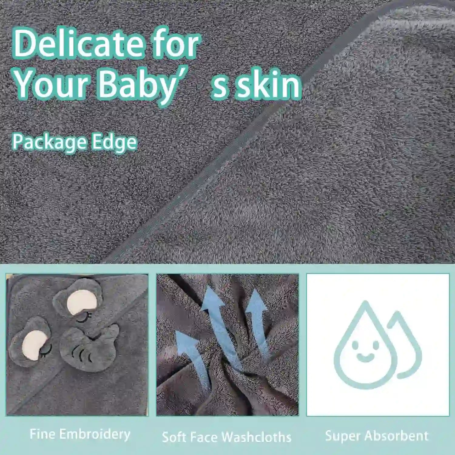 Premium Hooded Baby Bath Towel- Soft & Ultra Absorbent