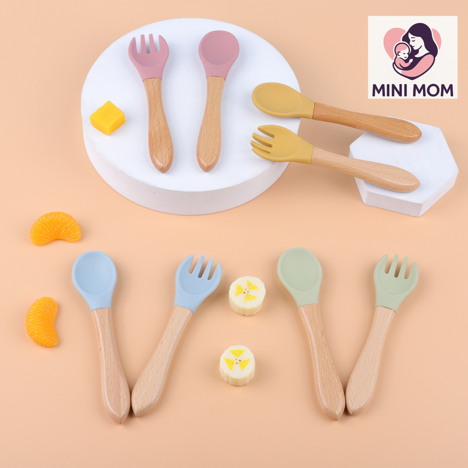 Wooden Handle Silicone Spoon